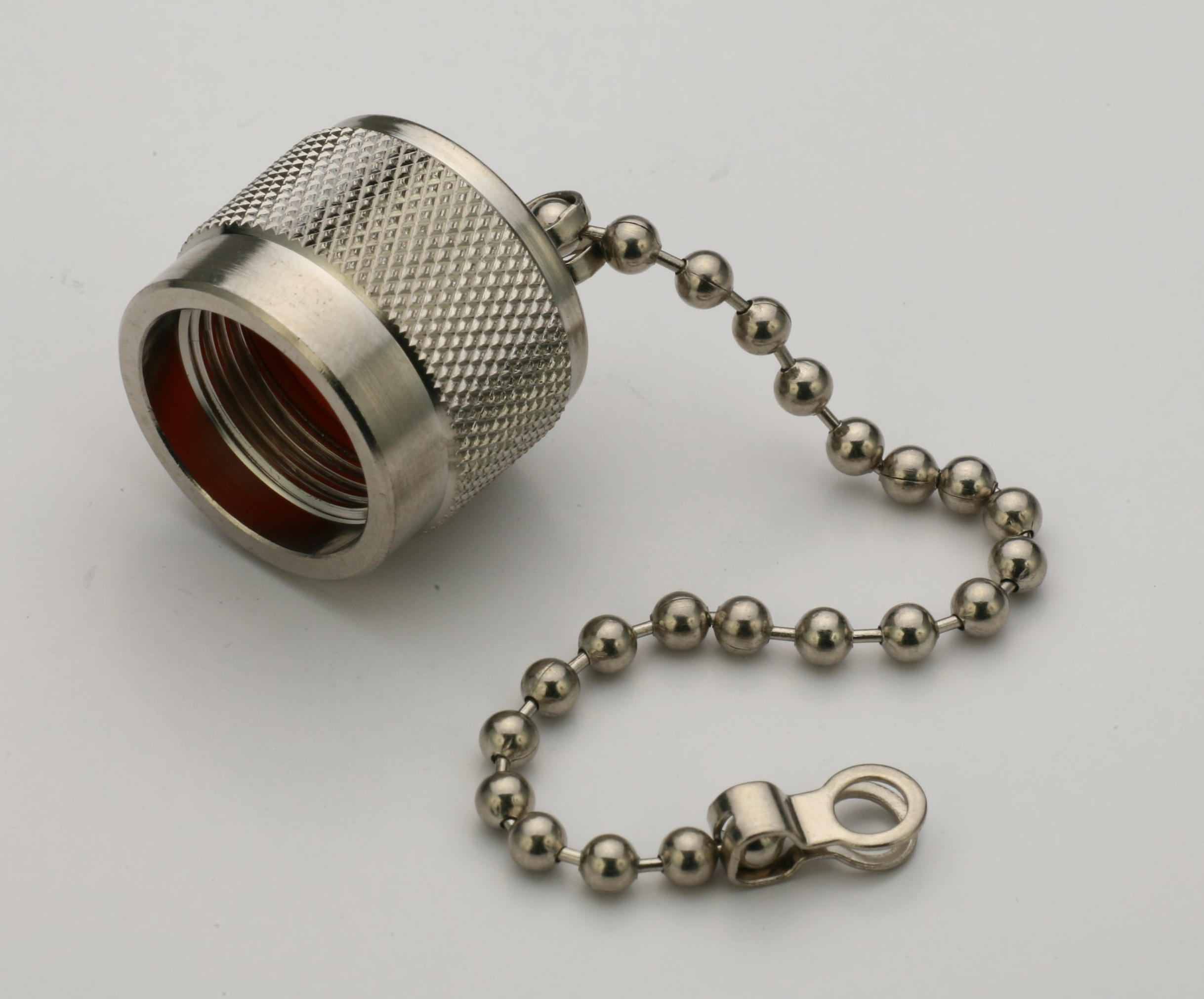 N Straight Plug Dust Cap with 100mm Chain (IP67)