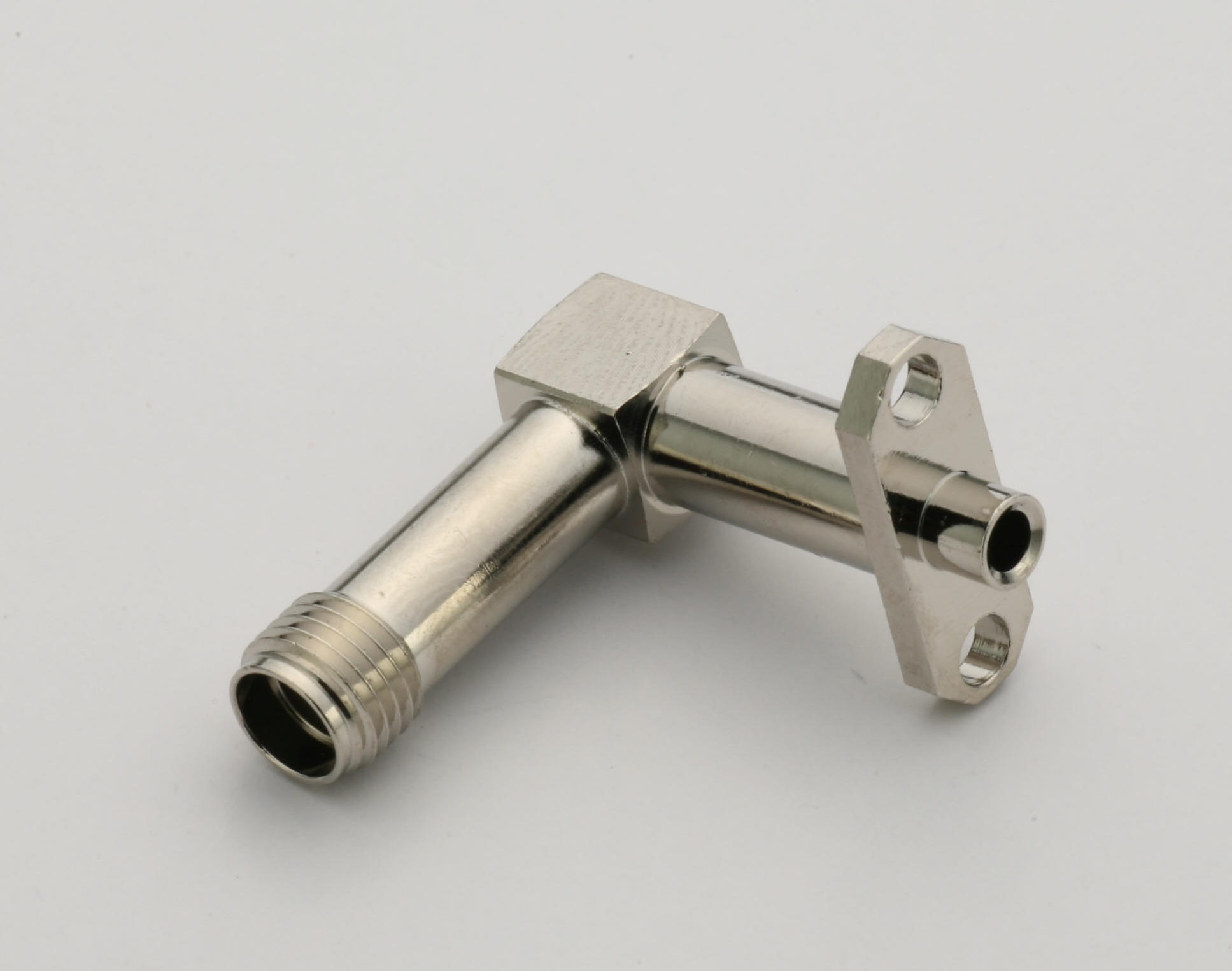 SMA Right Angle Jack for SR141 with 2 Mounting Holes